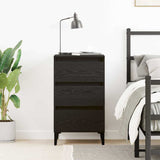 Bedside Cabinet Black Oak 45 x 35 x 44 cm Engineered Wood 863439
