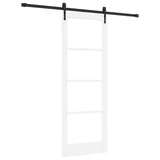 Sliding Door White and Black 78 x 211 cm 3332386