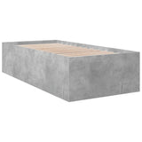 Bed Frame without Mattress Concrete Grey 75x190 cm Small Single 3280982