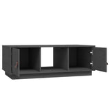 Coffee Table Grey 100x50x35 cm Solid Wood Pine 818267