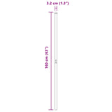Fence Post 12 pcs Green Powder-coated steel 42012738