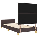 ZNTS Bed Frame Dark Brown 90x200 cm Fabric 3344700