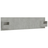 Bed Headboard with Cabinets Concrete Grey Engineered Wood 3115767