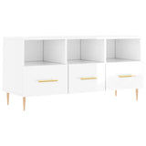 TV Cabinet High Gloss White 102x36x50 cm Engineered Wood 829022