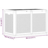 Garden Storage Box Grey PP Rattan 180 L 364060