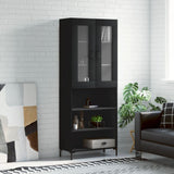 Highboard Black 69.5x34x180 cm Engineered Wood 3198722