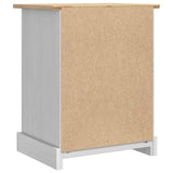 Bedside Table Corona White 53 x 39 x 66 cm Solid Pine Wood 42021189