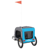Pet Bike Trailer Blue and Grey Oxford Fabric and Iron 93834