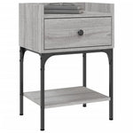 ZNTS Bedside Tables 2 pcs Grey Sonoma 40.5x31x60 cm Engineered Wood 825900