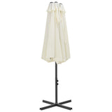 Parasol Sand Polyester and Aluminium Extra Large Collapsible 44868