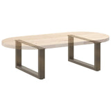 Coffee Table Legs U-Shaped 2 pcs Natural Steel 60x cm 4013143