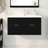 Bathroom Cabinet Black Oak 90 x 38.5 x 46 cm Engineered Wood 3333138