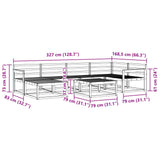 Outdoor Sofa Set 7 pcs White Solid Acacia Wood 3386713