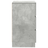 Bedside Cabinet with 3 Drawers Concrete Grey 39x35x65 cm 861343