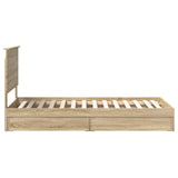 Storage Bed with Drawer Sonoma Oak 100 x 200 cm Engineered Wood 3409582