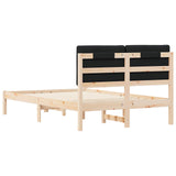 Bed Frame with Upholstered Headboard Black 120 x 190 cm 878066
