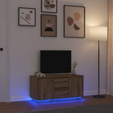 TV Cabinet with LED Lights Artisan Oak 100x41x50 cm 861417