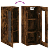 Wall Mounted Cabinet Smoked Oak 34.5x34x90 cm 828937