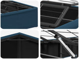 Electric Adjustable Bed Frame Blue 200 x 100 x 33.5 cm Steel 42037320