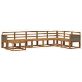 Outdoor Sofa Set 8 pcs Natural Solid Acacia Wood 3385445