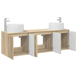 Bathroom Cabinet Set 3 pcs Sonoma Oak 49.5 x 44.5 x 66 cm 3405709