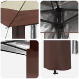 Gazebo without Sidewall 4 x 4 m Cream and Brown 42036816