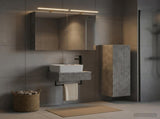 Bathroom Cabinet Set 4 pcs Concrete Grey Engineered Wood 3407386