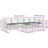 Outdoor Sofa Set 8 pcs White 59 x 59 x 37 cm Solid Acacia Wood 3392234