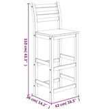 5 Piece Garden Bar Set Solid Wood Acacia 3154383