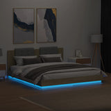 Bed Frame with LED without Mattress Sonoma Oak 160x200 cm 3209998