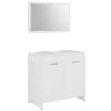 3 Piece Bathroom Furniture Set White Engineered Wood 3056907