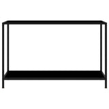 Console Table Black 120x35x75 cm Tempered Glass 322840