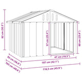 Dog House Grey 116.5x103x81.5 cm Galvanised Steel 171542