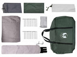 Tunnel Tent with Roof Army green 8-Person Polyester and Steel 42028660