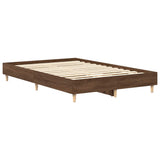 Bed Frame No Mattress Brown Oak 135x190 cm Double Engineered Wood 861072