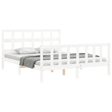 Bed Frame without Mattress White 160x200 cm Solid Wood Pine 3193022