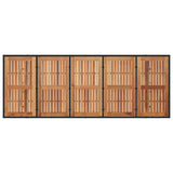 Garden Dining Set 9 pcs Black and Brown Poly Rattan 3365446
