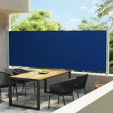 Patio Retractable Side Awning 600x160 cm Blue 313377