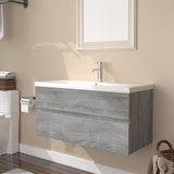 Sink Cabinet with Built-in Basin Grey Sonoma Engineered Wood 3152880