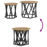 Side Table 2 pcs Artisan Oak Engineered Wood and Steel 868248