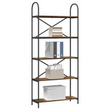 Bookshelf Smoked Oak 80 x 30 x 183 cm Engineered wood 879889