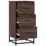 Sideboard Brown Oak 35.5x35x76 cm Engineered Wood and Metal 848948