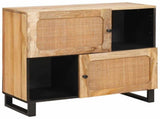 Sideboard with Storage Brown 80 x 33 x 75 cm Solid Mango Wood 4018071