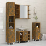 ZNTS Bathroom Cabinet Smoked Oak 30x30x179 cm Engineered Wood 825831