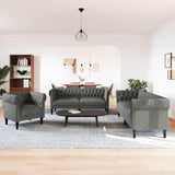 Living Room Couch 3 pcs Dark Grey 201.5 x 74.5 x 74.5 cm Fabric 3385859