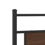 Metal Bed Frame without Mattress Brown Oak 200x200 cm 3325130