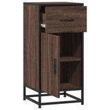 Sideboard Brown Oak 35.5x35x76 cm Engineered Wood and Metal 848963