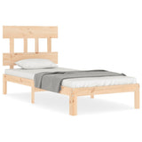Bed Frame without Mattress Single Solid Wood Pine 3193561