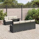 Garden Sofa Set with Cushion Manual 8 pcs Black Poly rattan 3357140