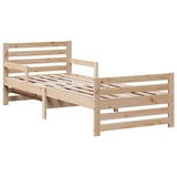 Bed Frame with Mattress Brown 80 x 200 cm Solid Pine Wood 3385946